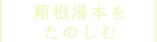 箱根湯本をたのしむ